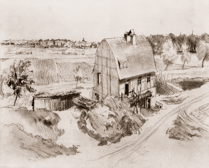  Adolpyh Von Menzel —— 柏林近郊克鲁兹堡的房屋